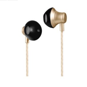 Ακουστικά Hands Free Hoco M18 Gesi Metallic Earphones Stereo 3.5mm Χρυσαφί με Μικρόφωνο και Πλήκτρο Λειτουργίας
