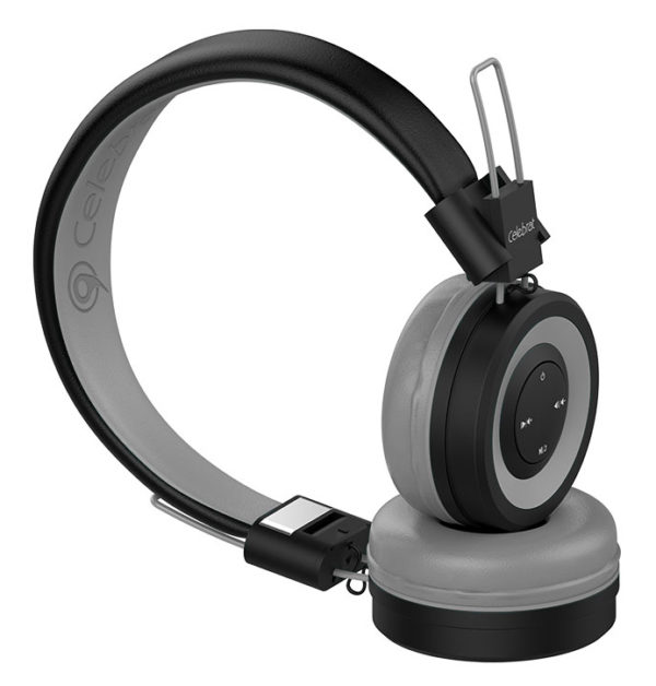 Ασύρματα ακουστικά Stereo CELEBRAT A4-GY, 40mm, μαύρο-γκρι