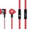 Ακουστικά Ψείρες CELEBRAT με μικρόφωνο D1, on/off, 10mm, 1.2m flat, κόκκινα