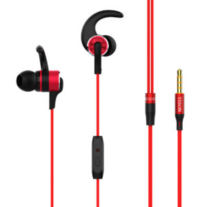 YISON Sports earphones με μικρόφωνο EX230, 10mm, 1.2m, κόκκινο