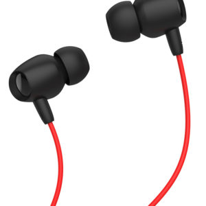 Ακουστικά Hands free CELEBRAT Fly 1 με μικρόφωνο, 10mm, 3.5mm, 1.2m, κόκκινα
